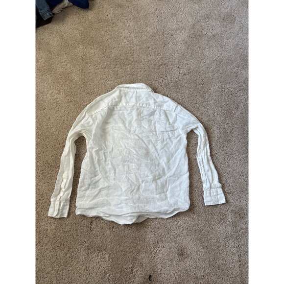 Nautica Men's 100% Linen White Button Down Shirt Size L Classy Minimalist - Picture 5 of 5